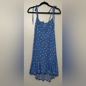 Wild Fable XL Blue Daisy Print Tie Strap Dress with Open Back‎ Bow
